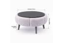 Skye Decor Papatya Couchtisch 60 Grün Walnuss Runde Tischplatte Bild 4