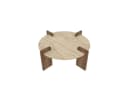 Skye Decor Couchtisch Siam Afrolli Travertin Walnuss Optik Bild 2