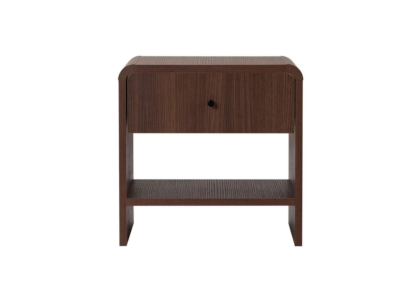 Skye Decor Nachttisch Japandi Design Braun Melaminbeschichtete Spanplatte - Bild 4