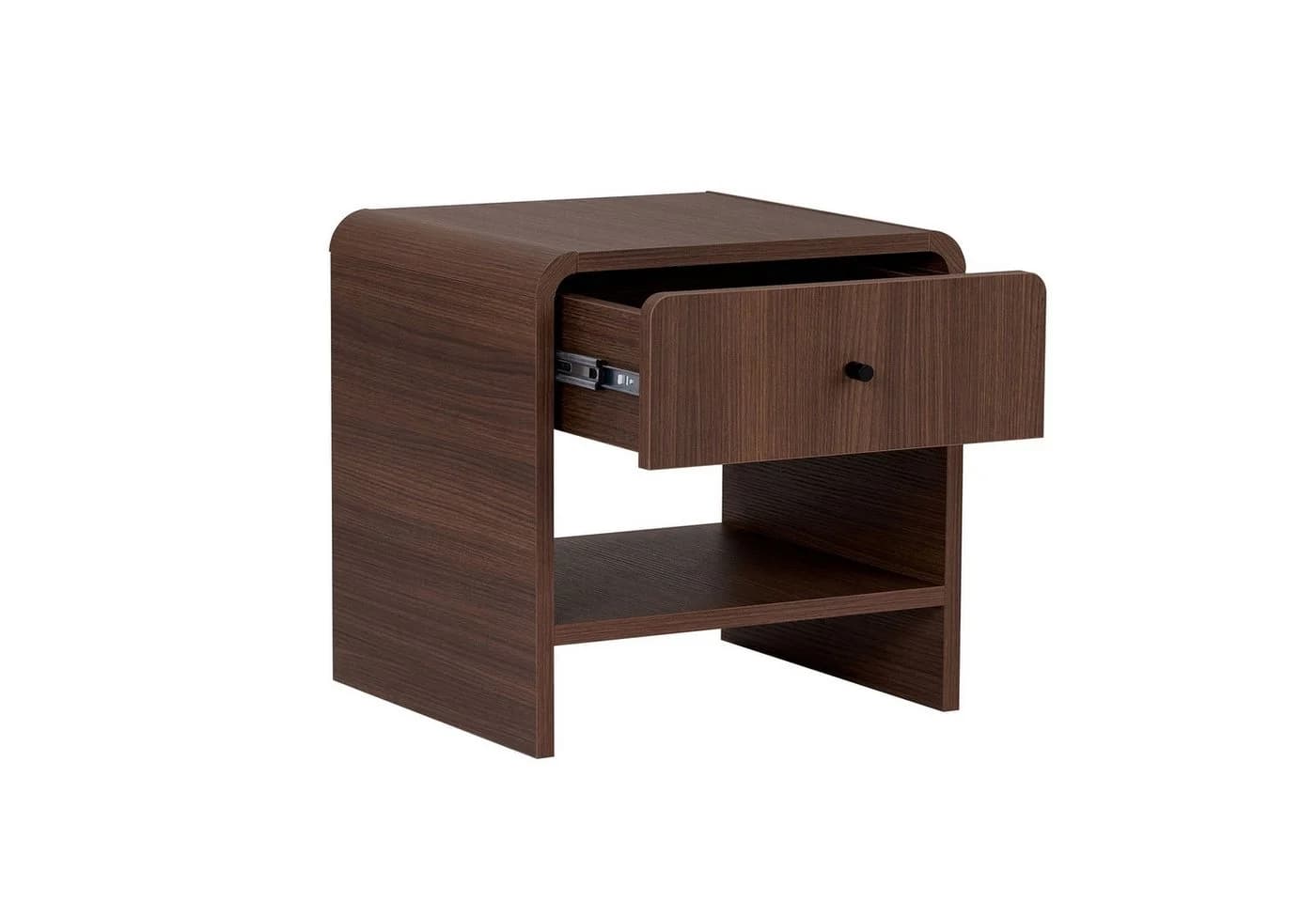 Skye Decor Nachttisch Japandi Design Braun Melaminbeschichtete Spanplatte - Bild 5