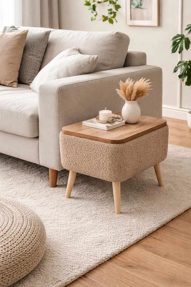 Skye Decor Beistelltisch Snug Japandi Braun Teddy-Optik - Bild 3