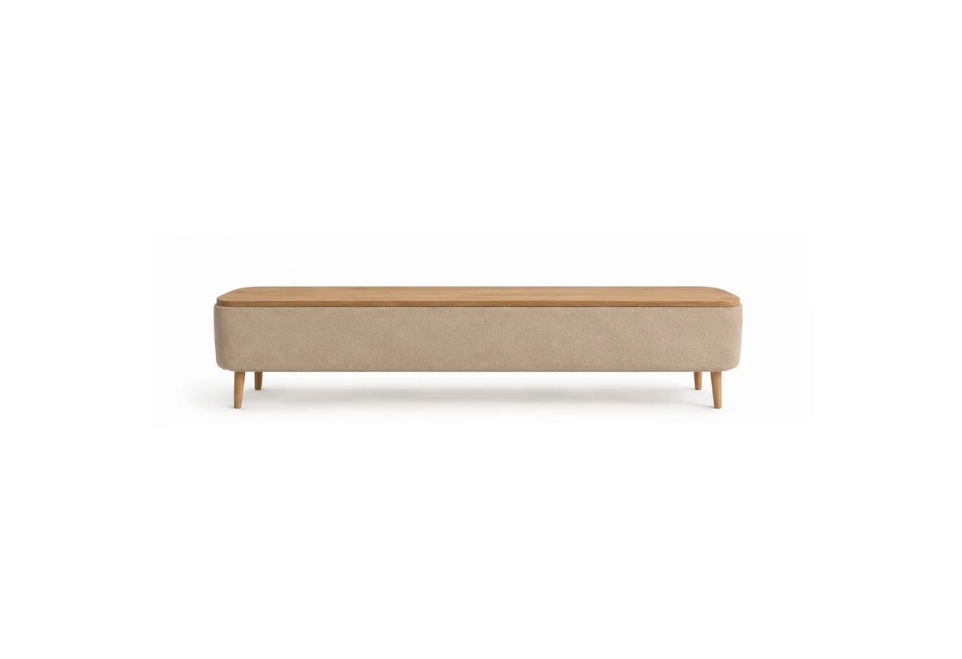 Skye Decor Lowboard Snug Japandi Beige Teddy-Optik - Bild 2