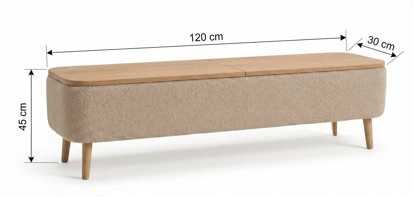 Skye Decor Lowboard Snug Japandi Beige Teddy-Optik - Bild 5
