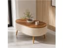 Skye Decor Couchtisch Snug Japandi Beige Teddy-Optik mit Stauraum Bild 3