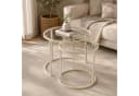 Skye Decor Couchtisch Japandi 2-teilig Beige Glas Metall Bild 4