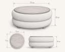 Skye Decor Couchtisch Snug Japandi Braun Teddy-Optik Buchenholzbeine Bild 1