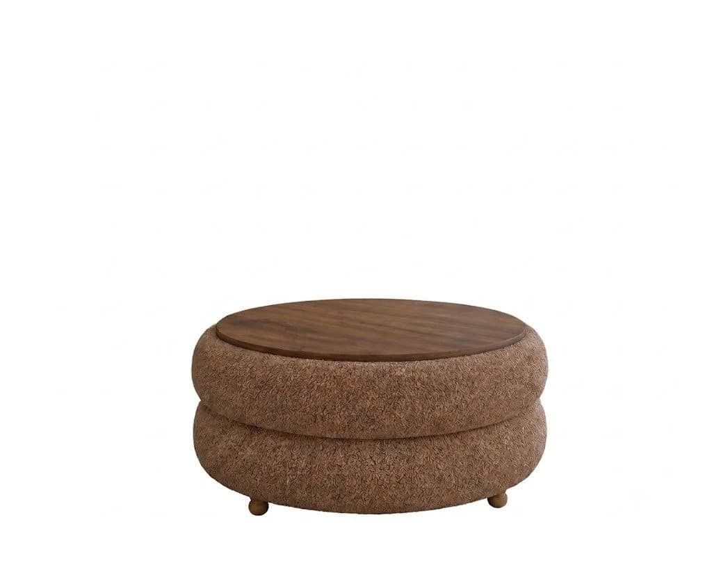 Skye Decor Couchtisch Snug Japandi Braun Teddy-Optik Buchenholzbeine - Bild 2
