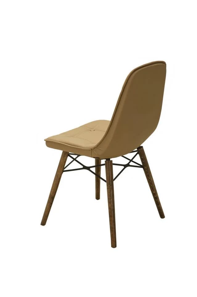 Stuhlmann Esszimmerstuhl Denver Braun Kunstleder Holzbeinen Modern - Bild 3