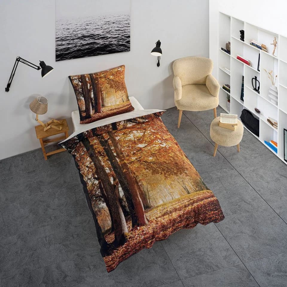 KK Shopping Kinderbettwäsche Set Herbstlandschaft 135x200 cm 2-teilig