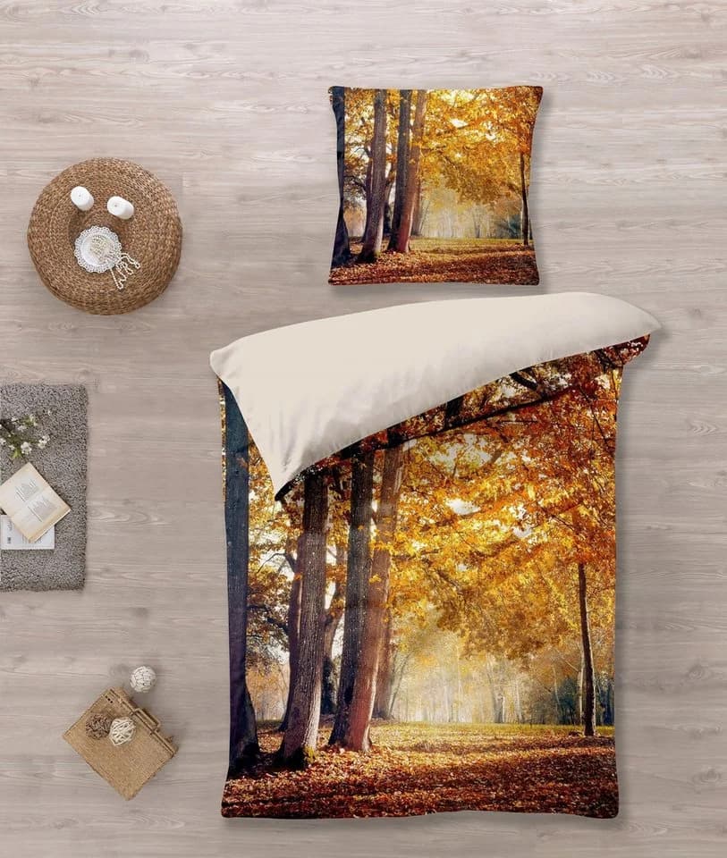 KK Shopping Kinderbettwäsche Set Herbstlandschaft 135x200 cm 2-teilig - Bild 2