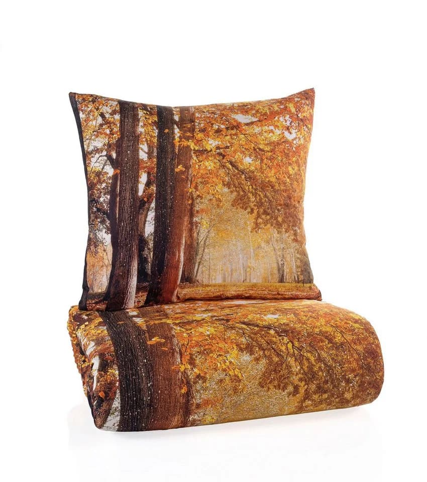 KK Shopping Kinderbettwäsche Set Herbstlandschaft 135x200 cm 2-teilig - Bild 3
