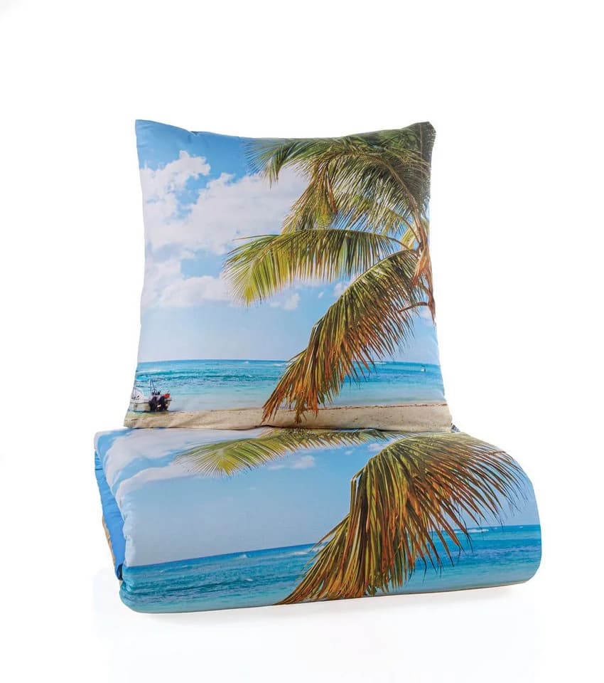 KK Shopping Kinderbettwäsche Strand und Palmen 135 x 200 cm Baumwolle - Bild 3
