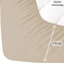 KK Shopping Spannbettlaken Jersey 100% Baumwolle Beige 140x200 Bild 4