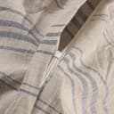 KK Shopping Kinderbettwäsche Leinen Set 135x200 cm Gestreift Beige Blau Bild 3