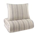 KK Shopping Kinderbettwäsche Leinen Set 135x200 cm Gestreift Beige Blau Bild 4