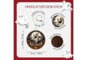 COFI Wanddeko Halloween Geist aus Holz mit Happy Halloween Schriftzug Bild 1