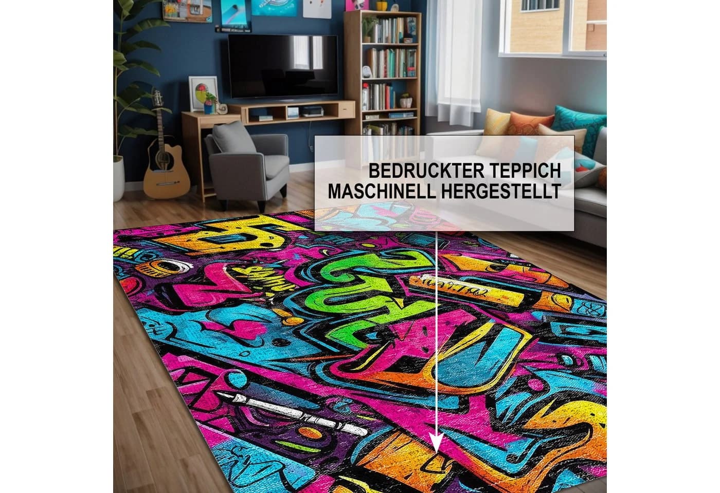 Bamyum Chenille Druck Teppich Funny Gaming Videospiel Waschbar - Bild 3