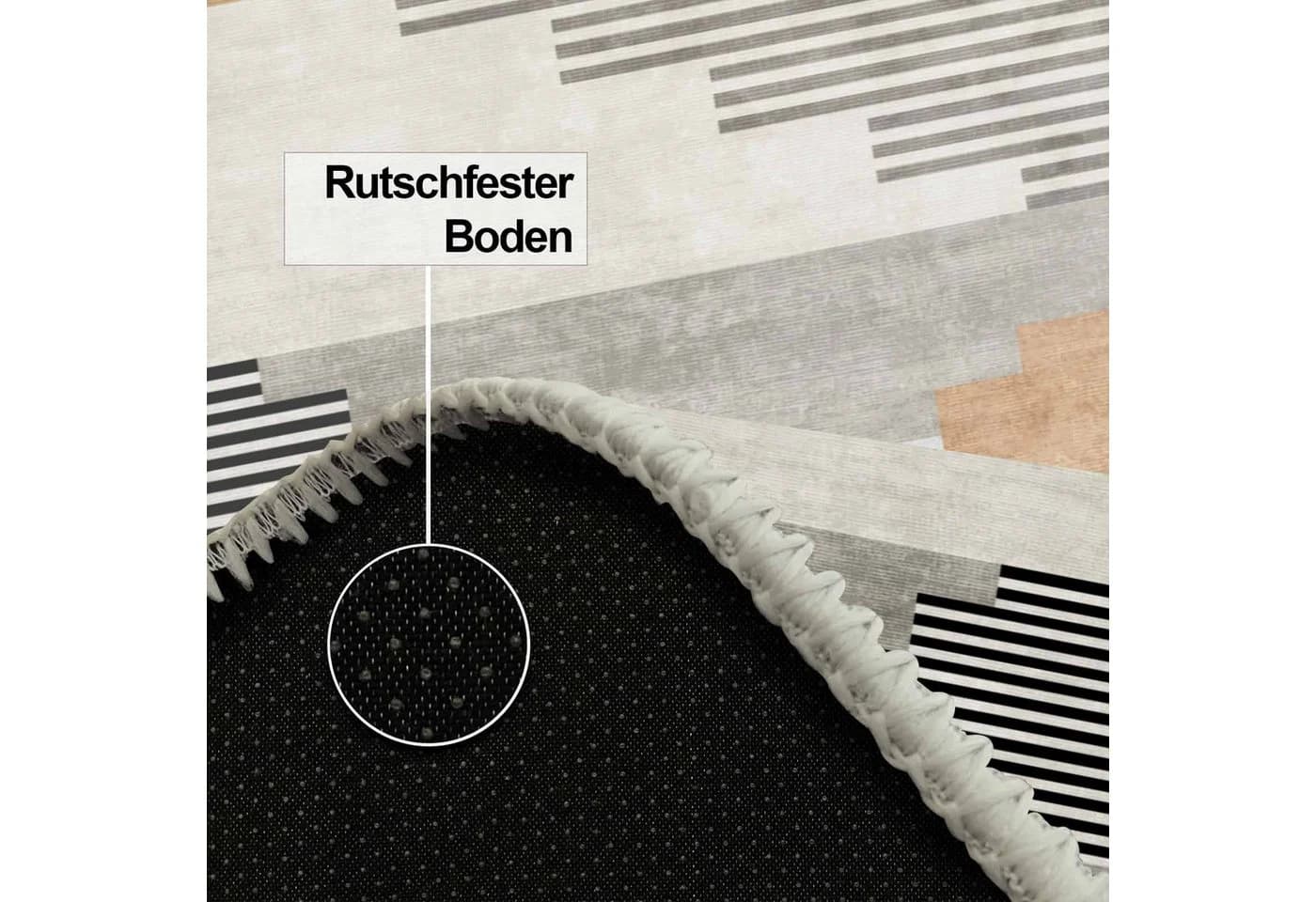 Bamyum Teppich Carie Chenille Druck Waschbar Antibakteriell Bunt - Bild 4
