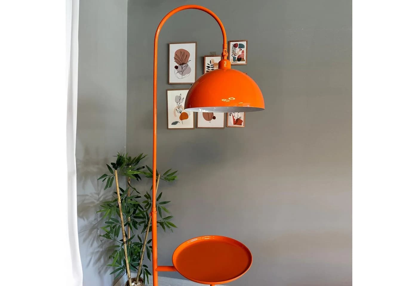 Bamyum Stehlampe Modern Metall E27 Verstellbar Orange - Bild 2