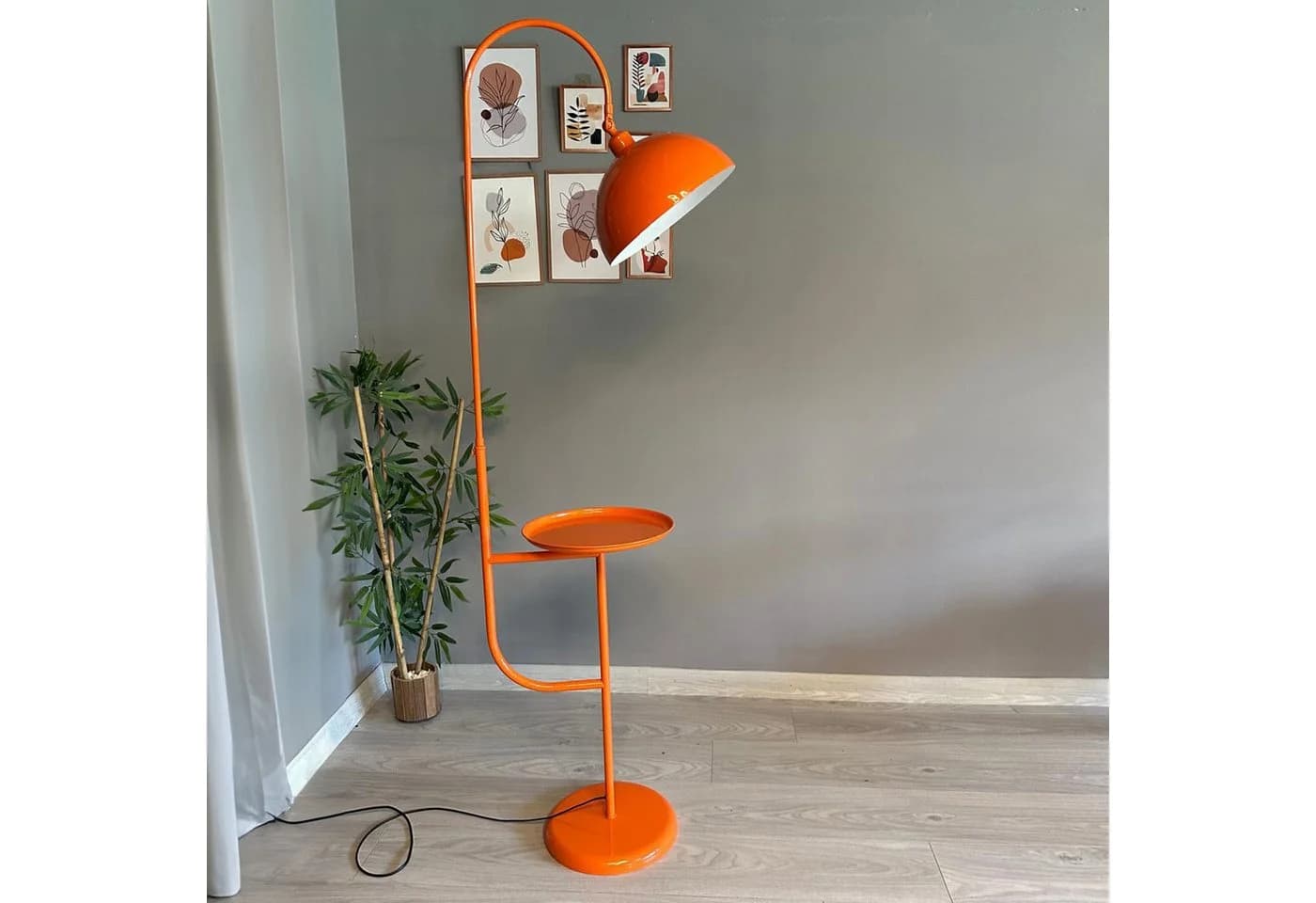 Bamyum Stehlampe Modern Metall E27 Verstellbar Orange - Bild 3