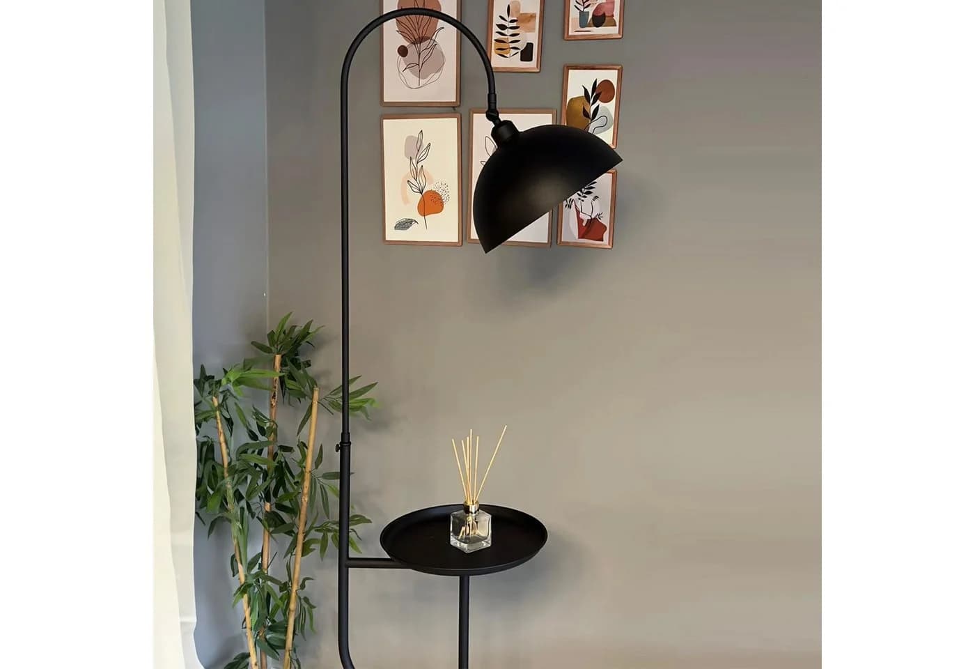 Bamyum Stehlampe Modern Metall Schwarz E27 - Bild 4