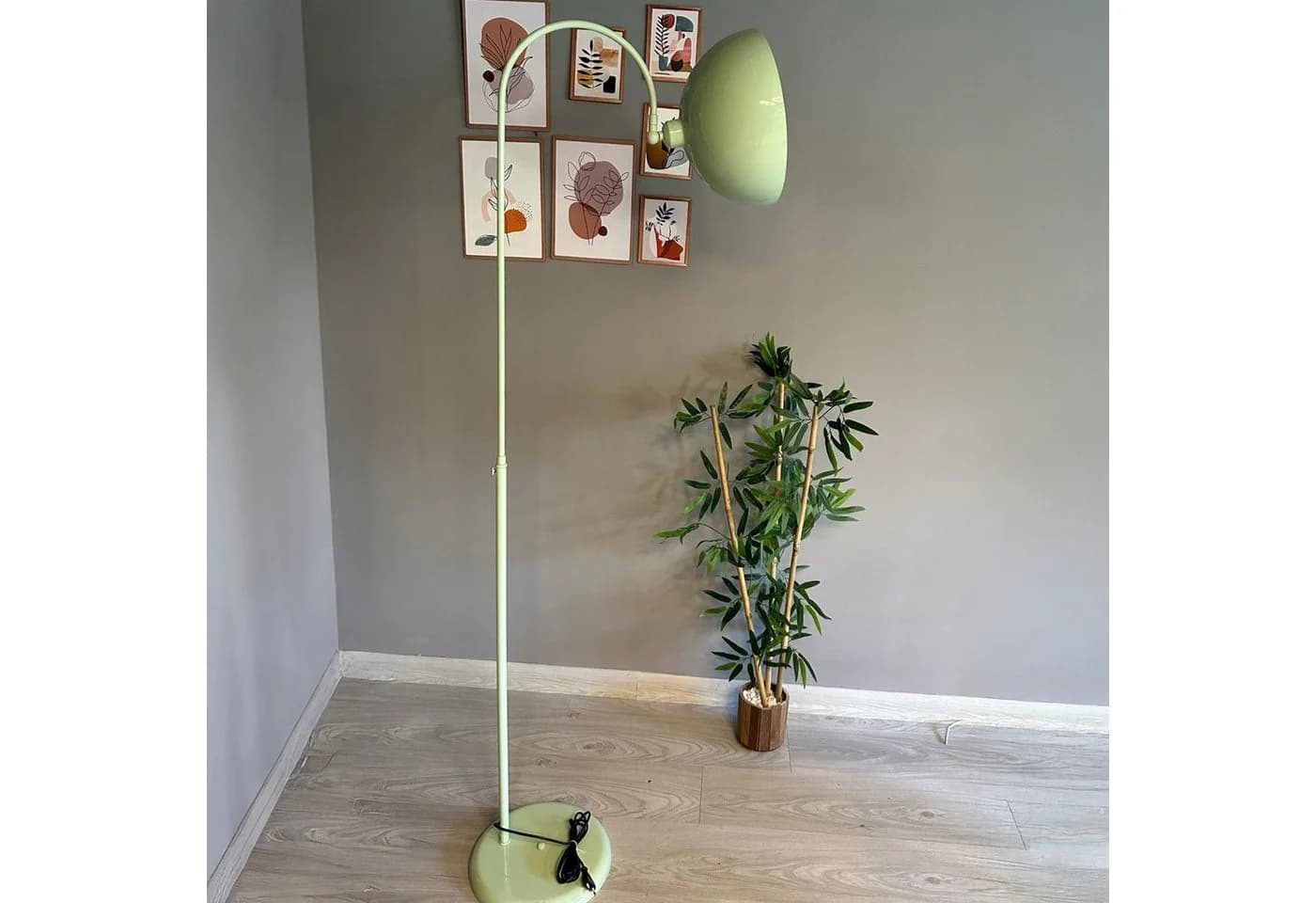 Bamyum Stehlampe Modern Metall E27 Minzgrün Verstellbar - Bild 5