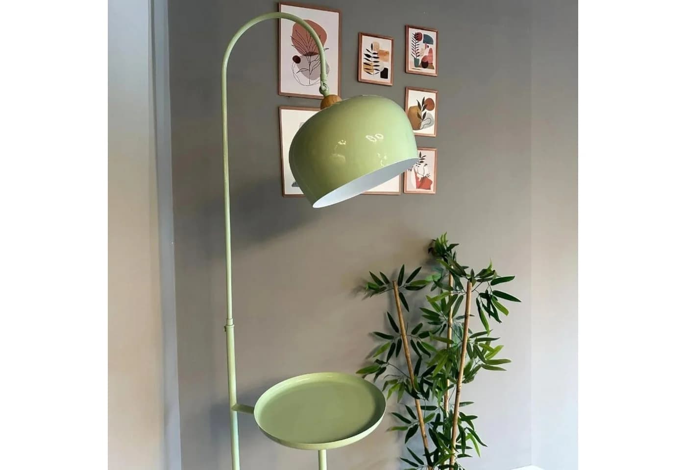 Bamyum Stehlampe Gorkiede Metall E27 Verstellbar Minzgrün - Bild 2