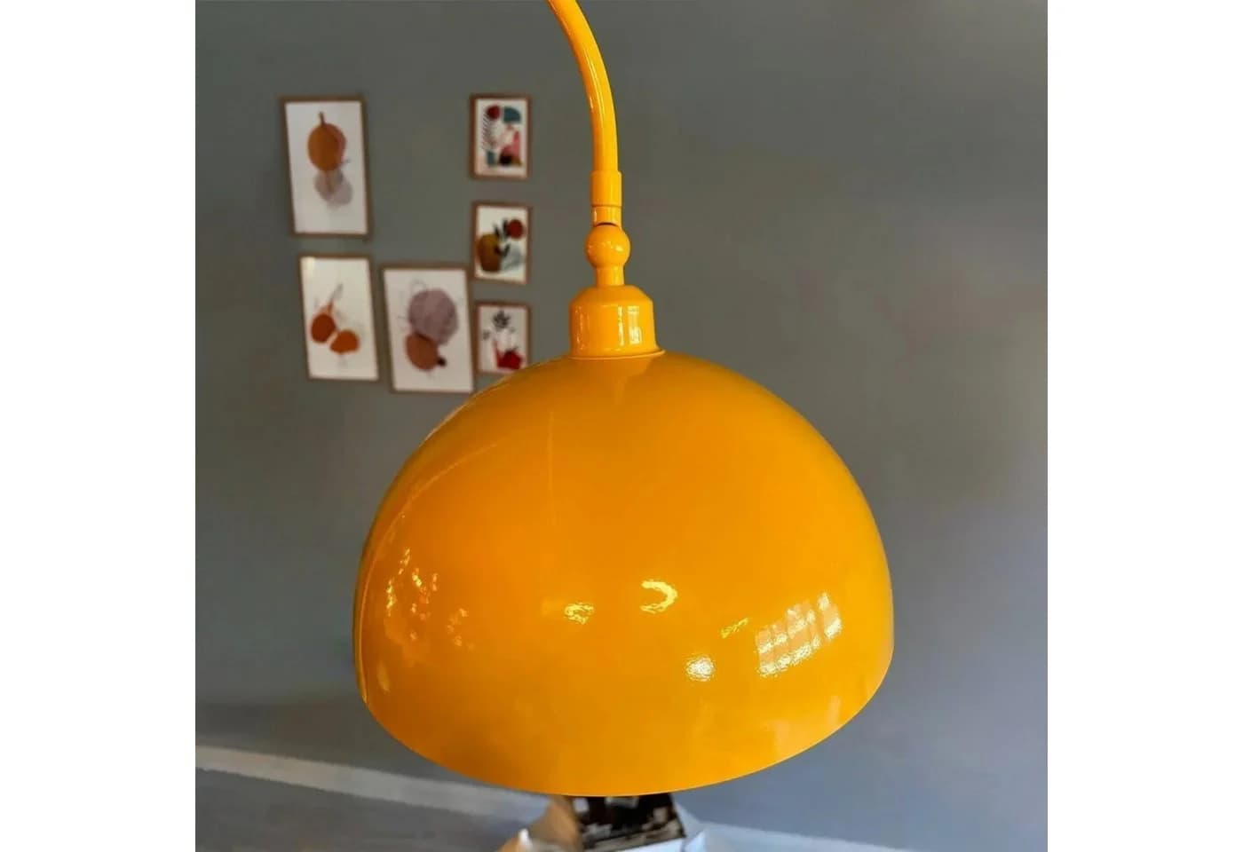 Bamyum Stehlampe Modern Metall E27 Verstellbar Gelb - Bild 4