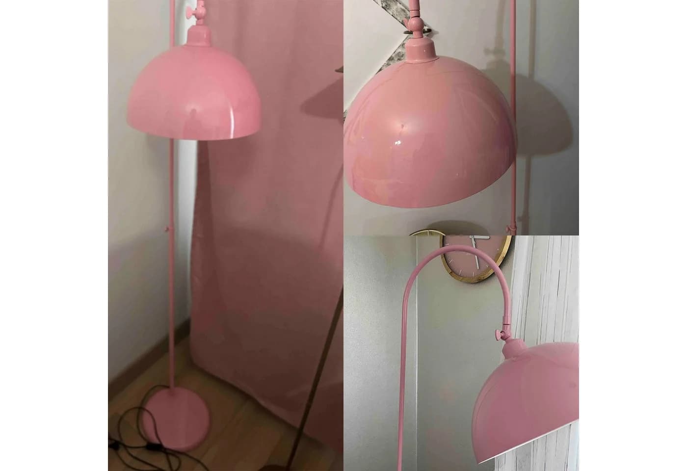 Bamyum Stehlampe Modern Rosa Metall E27 Verstellbar