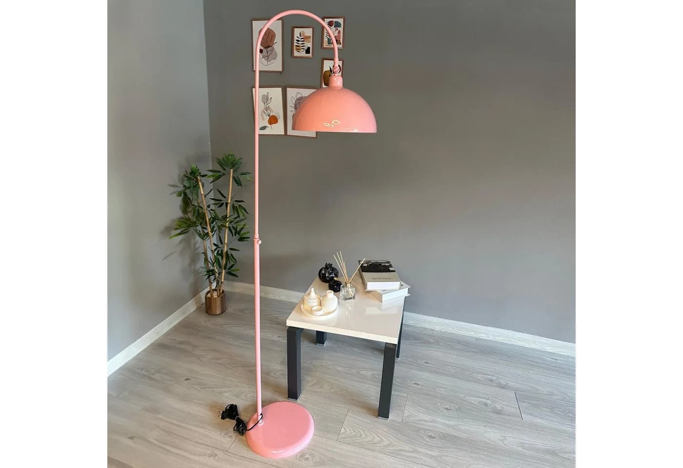 Bamyum Stehlampe Modern Rosa Metall E27 Verstellbar - Bild 2