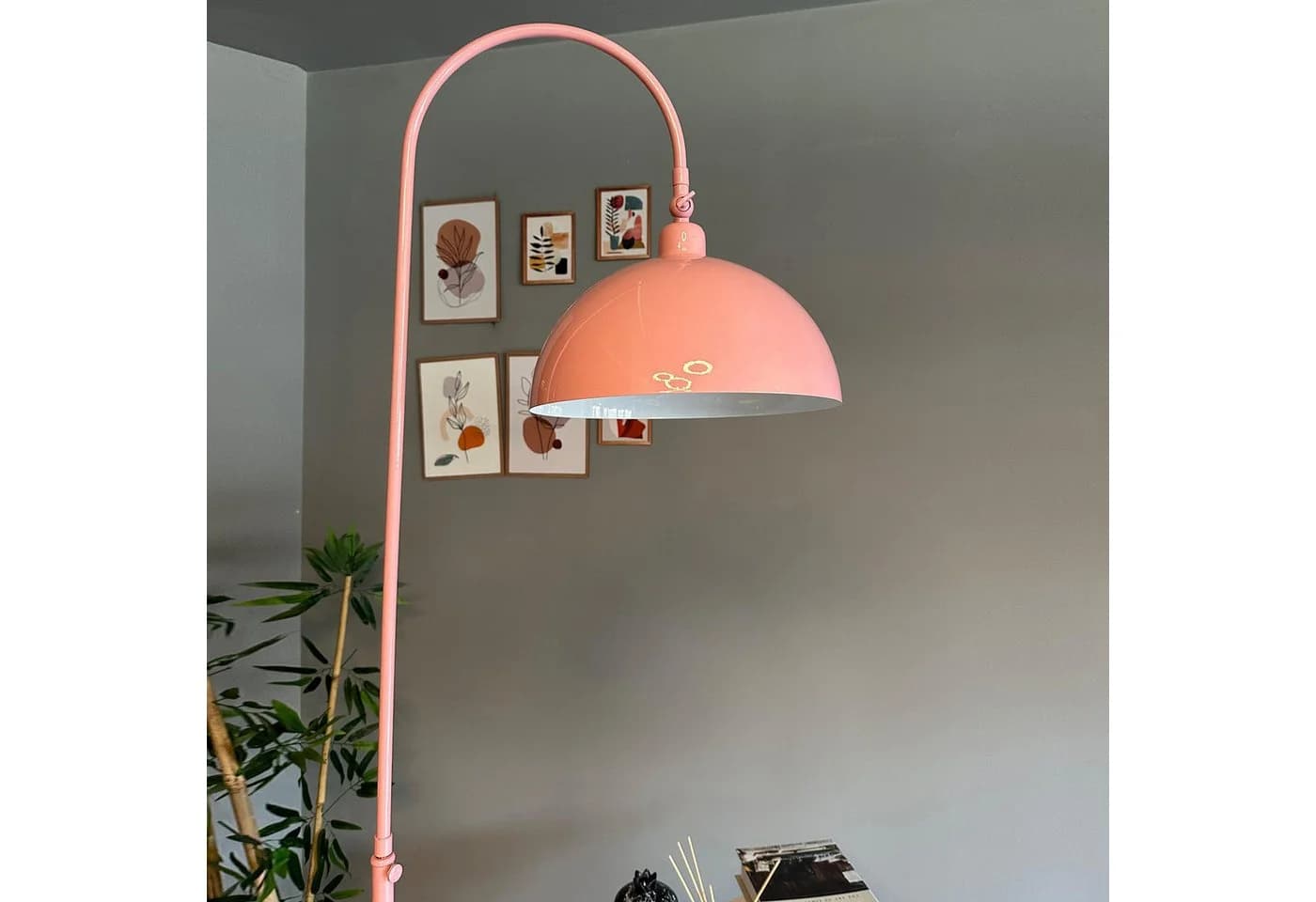 Bamyum Stehlampe Modern Rosa Metall E27 Verstellbar - Bild 3