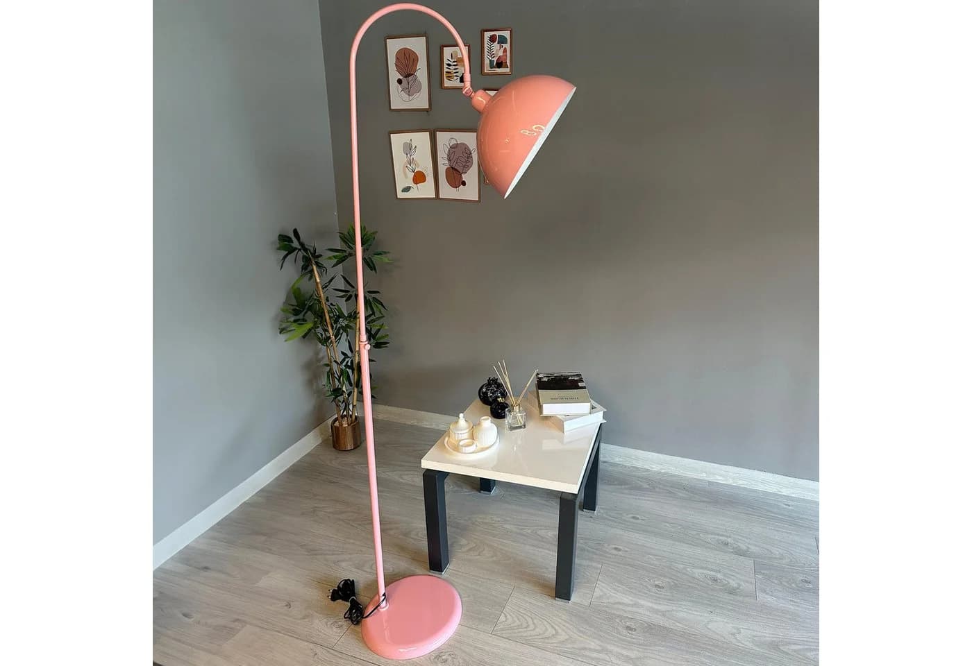 Bamyum Stehlampe Modern Rosa Metall E27 Verstellbar - Bild 4