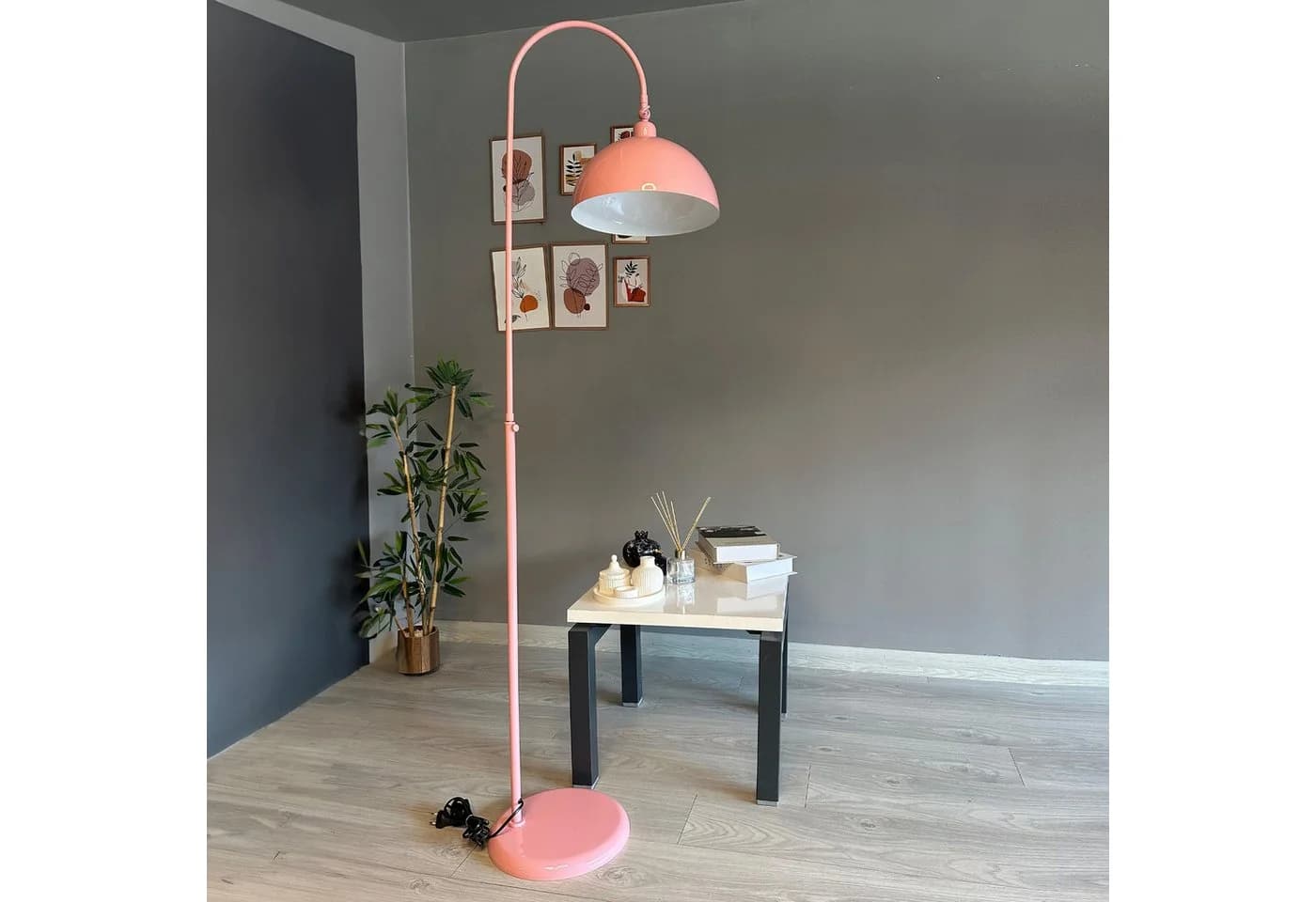 Bamyum Stehlampe Modern Rosa Metall E27 Verstellbar - Bild 5