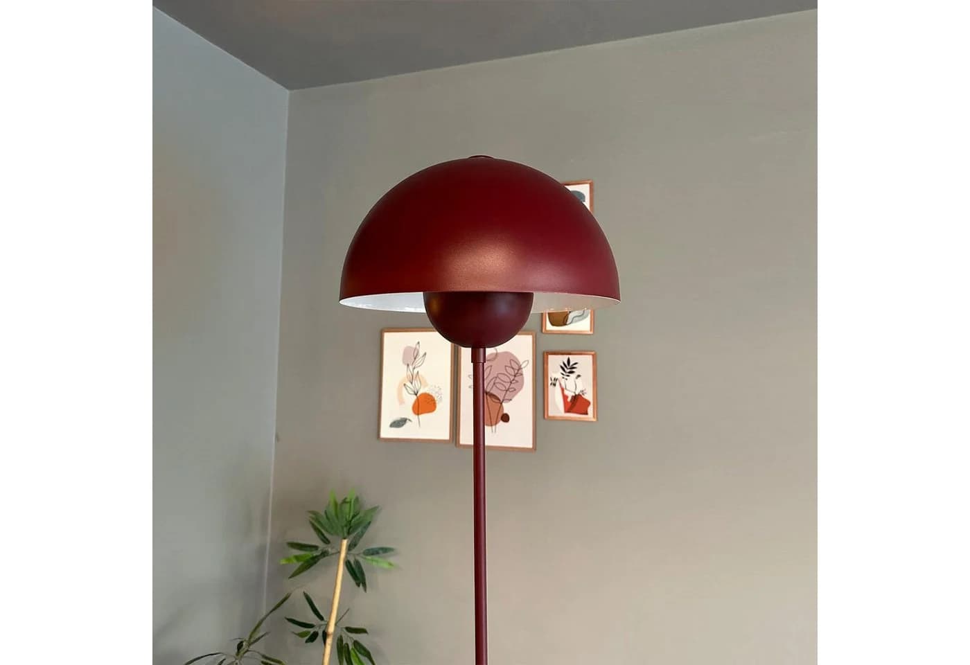Bamyum Stehlampe Vega Modern Dekorative Metall Stehlampe Burgunderrot - Bild 4