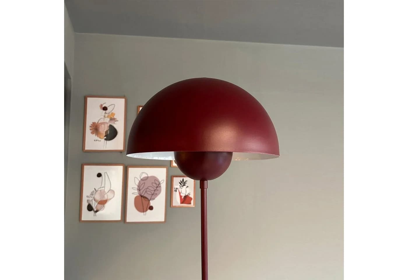 Bamyum Stehlampe Vega Modern Dekorative Metall Stehlampe Burgunderrot - Bild 5