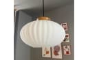 Bamyum Pendelleuchte Elegant Glas Metall E27 Weiß Bild 3