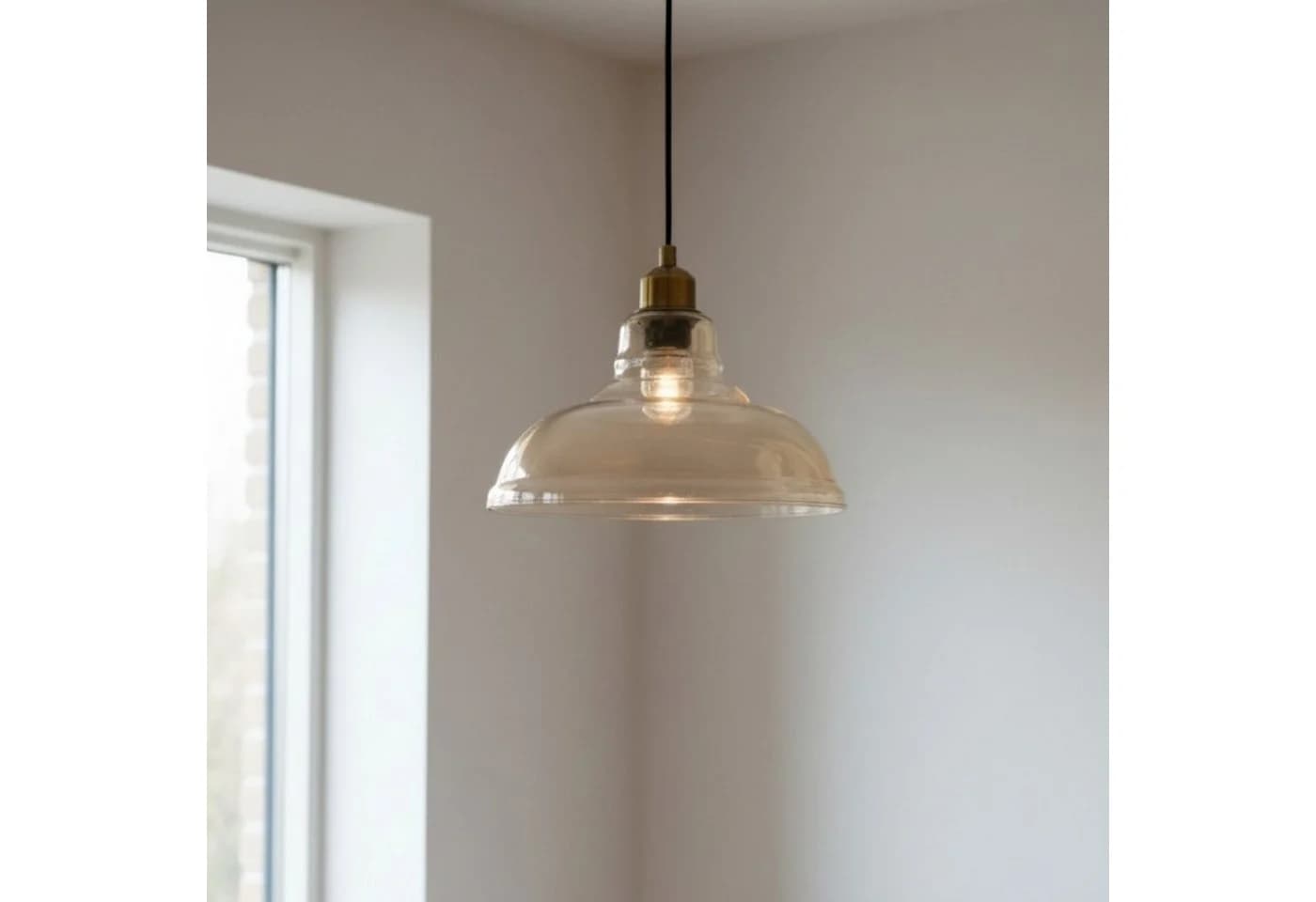 Bamyum Pendelleuchte Vishi Einzelner Glas-Kronleuchter Retro