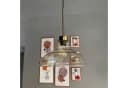 Bamyum Pendelleuchte Vishi Einzelner Glas-Kronleuchter Retro Bild 4