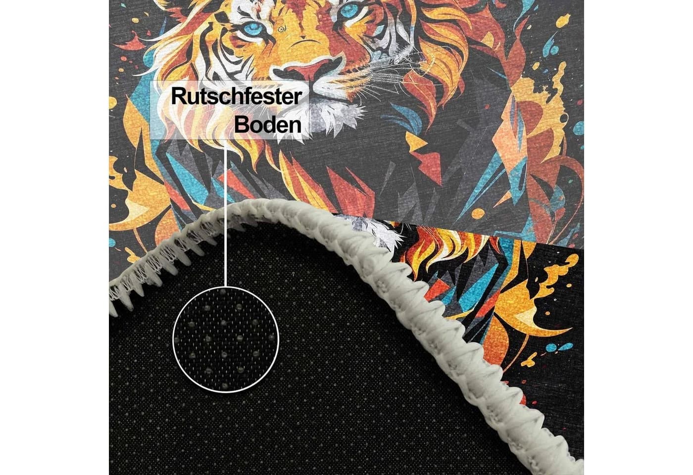 Bamyum Lions Teppich Chenille Druck Gaming Videospiel Waschbar - Bild 3