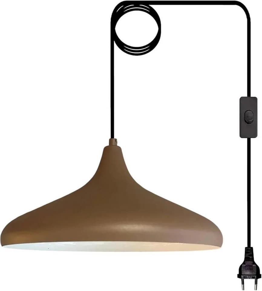 Bamyum Pendelleuchte Champion - Retro Metall Lampe mit Stecker 35cm - Bild 2