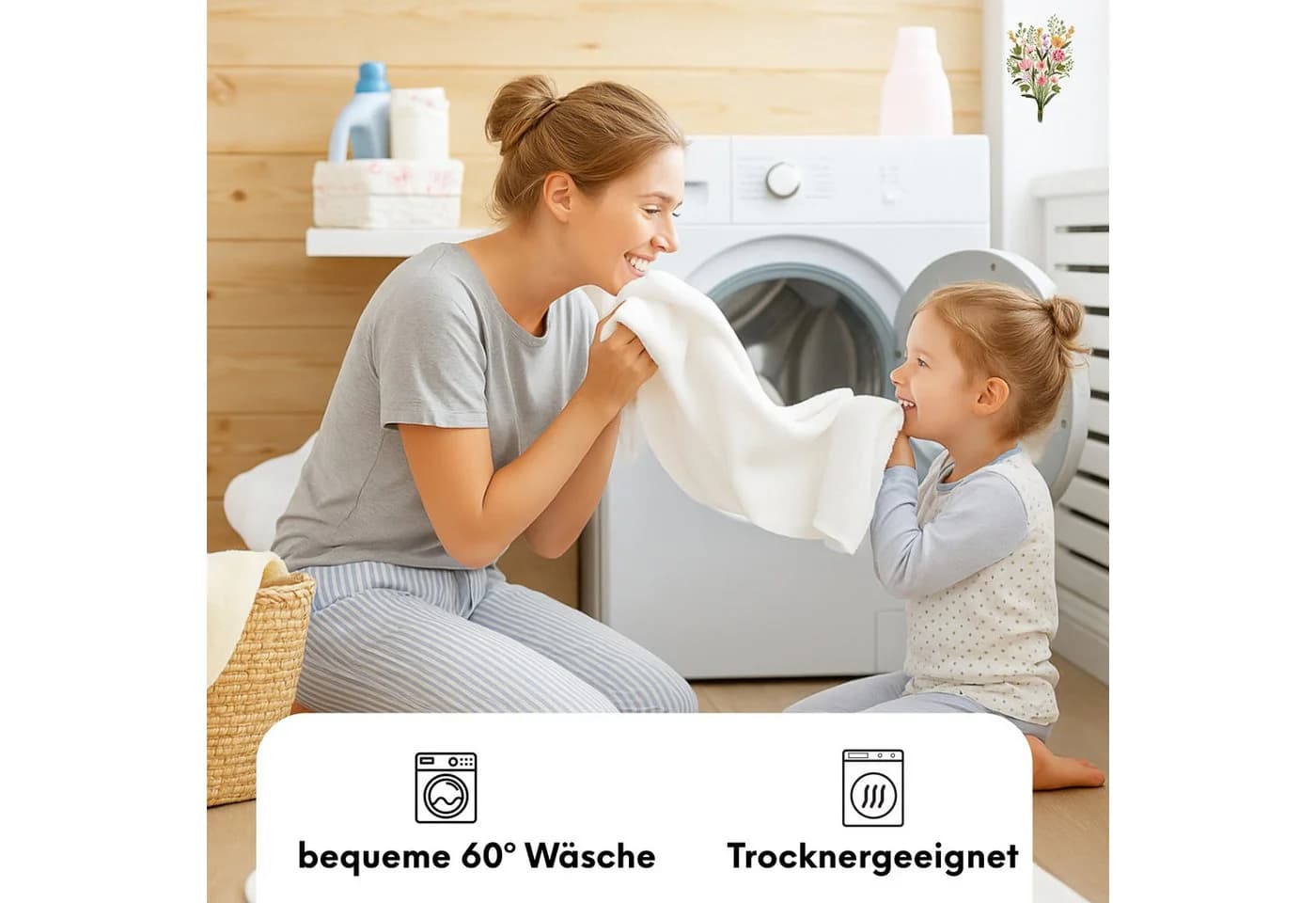 Strauss Home Spannbettlaken Premium Topper Spannbettlaken 150GSM für Matratzen-Topper 10cm Höhe - Bild 4