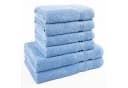 Hammetex 6-teiliges Handtuch Set 100% Baumwolle Hellblau Frottier Bild 2