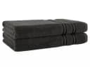 Hammetex 2er Set Badetücher Grau 70x140 cm 100% Baumwolle Frottier Bild 2