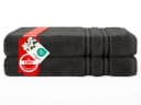 Hammetex 2er Set Badetücher Grau 70x140 cm 100% Baumwolle Frottier Bild 3