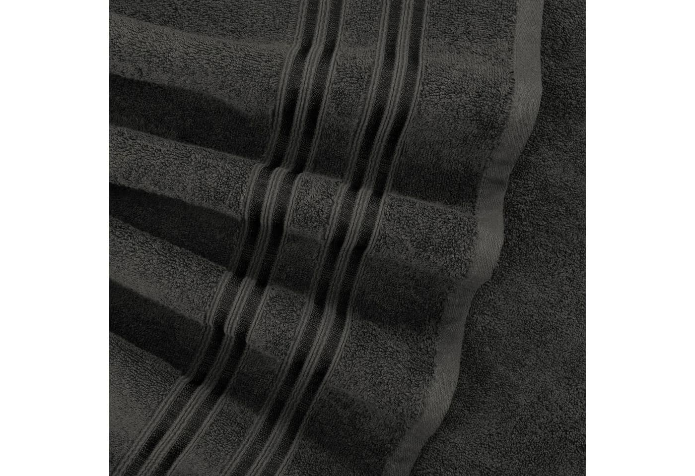 Hammetex 2er Set Badetücher Grau 70x140 cm 100% Baumwolle Frottier - Bild 5