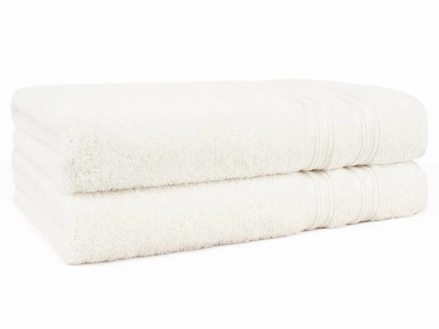 Hammetex 2er Set Duschtücher Beige 100% Baumwolle Frottier - Bild 2