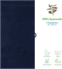 HAMMETEX 4er Handtuch Set Dunkelblau 100% Baumwolle Frottier Bild 1