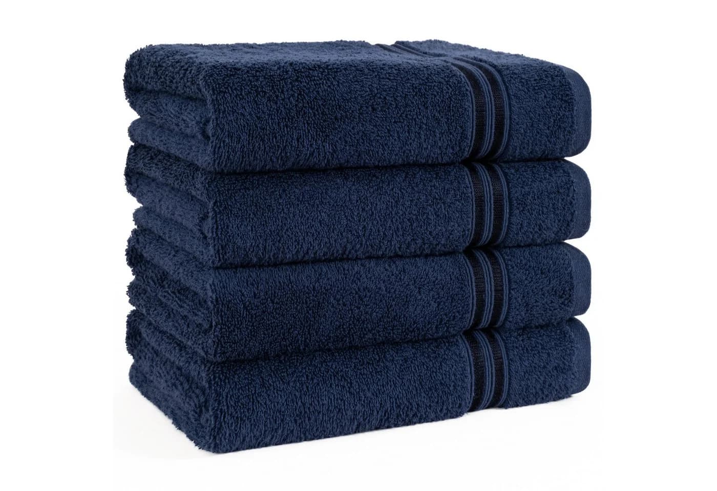 HAMMETEX 4er Handtuch Set Dunkelblau 100% Baumwolle Frottier - Bild 2