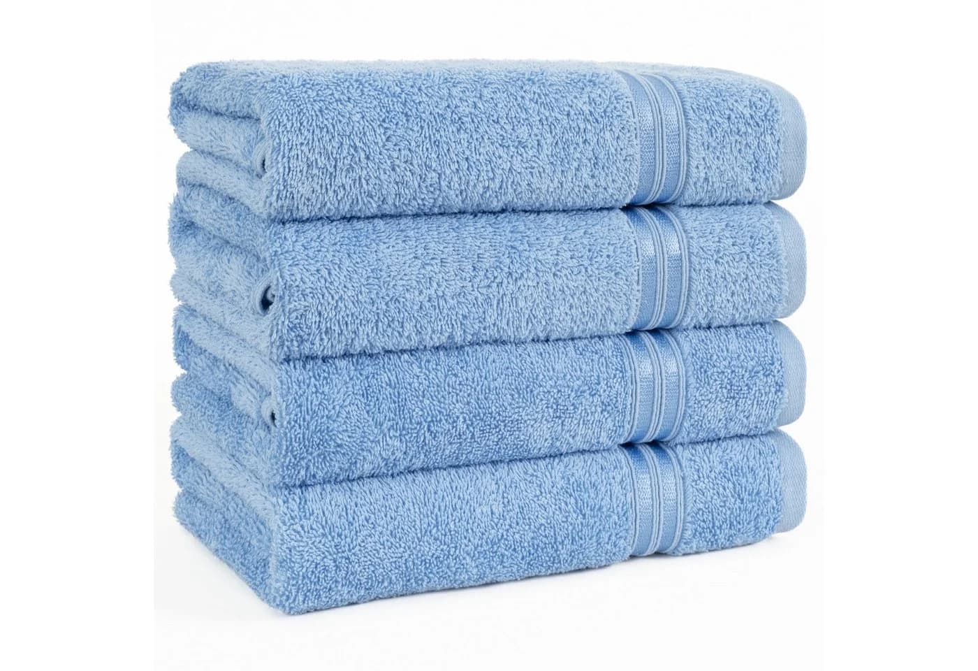 HAMMETEX Handtuch Set 4-teilig Hellblau 100% Baumwolle Frottier - Bild 2