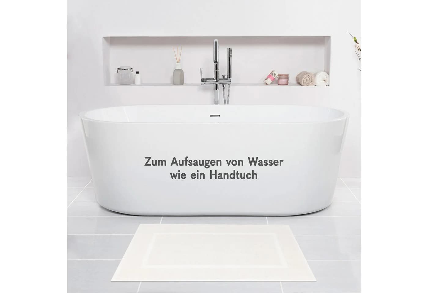HAMMETEX Badematte 2-teilig Creme 100% Baumwolle